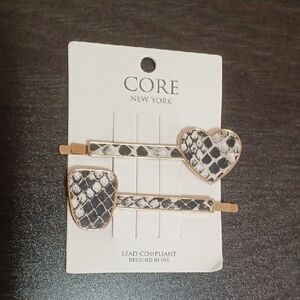 Core New York Snake Print Hair Clips
